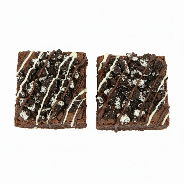 Brownies with crushed Oreos